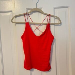 Red cami top